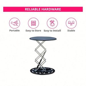 Foldable Aluminum Custom Trade Show Pop up <b>bar</b> Counter Display Stand Oval Pop up Table With <b>LED</b> <b>Light</b> Promo Products - Product Image 4