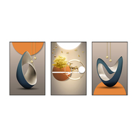 Tableau Mural en Porcelaine Cristal Peinture Murale Géométrique Abstraite Moderne pour la Décoration Intérieure du Salon