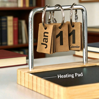 Nouvel Organisateur de Bureau en Bambou 2026 avec Chargeur Téléphone Sans Fil, Calendrier et Porte-Stylo – Décoration de Table pour Maison et Bureau