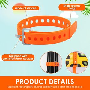 Cinghie di Fissaggio in TPU/Silicone Riutilizzabili e Regolabili per Camion, Carico, Bagagli, Attrezzature, Strumenti di Fissaggio Rapido - Product Image 4