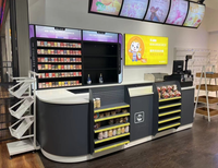 Comptoir de réception en bois sur mesure pour magasin de détail, comptoirs de caisse pour librairie, table de caissier