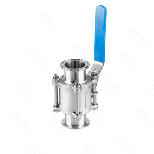 304/316L vệ sinh nền tảng nhanh chóng cài đặt van bi bao gồm tất cả ba mảnh không có lưu giữ không có góc chết cho phụ kiện đường ống - Product Image 3