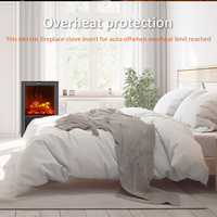 Insert de cheminée électrique 2000W avec LED décoratives, luminosité de flamme réglable, contrôle par application et télécommande, classe énergétique A++