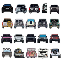 Meilleures ventes : Badges émaillés pour voitures tout-terrain, épingles métalliques en forme de voiture et autocollants pour téléphone pour passionnés d'automobile et accessoires pour amateurs de voitures, en stock