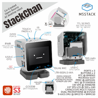 Robot de Escritorio Inteligente Chipboard M5stack Stackchan Ai con Interacción por Voz y Reconocimiento de Gestos para el Aprendizaje de IA e IoT