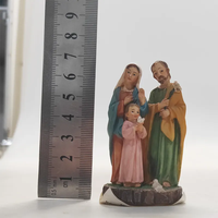 Statue de la Sainte Famille en résine peinte à la main, modèle de crèche, décoration de Noël pour la maison