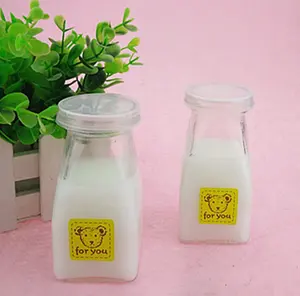 批发4盎司110毫升宽口玻璃牛奶罐玻璃布丁罐，带塑料密封盖，用于酸奶补充牛奶
