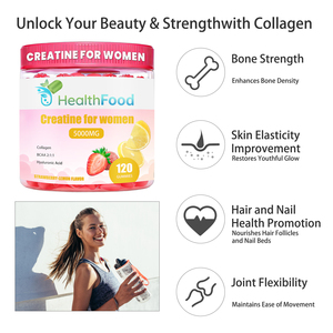 High Quality <b>Creatine</b> for women Gummies with Total Carbohydrates Enhances Bone Density Skin Elasticity Improvement Gummies - Product Image 5