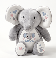 Peluche d'éléphant personnalisée, adorable animal en peluche, poupée d'éléphant bébé avec logo brodé, jouet doux, cadeau OEM ODM pour enfants