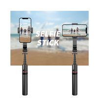 L12 Mini Perche à Selfie Portable sans Fil en Aluminium Multi-Renforcé avec Télécommande, Pliable, Rotative, Télescopique et Discrète