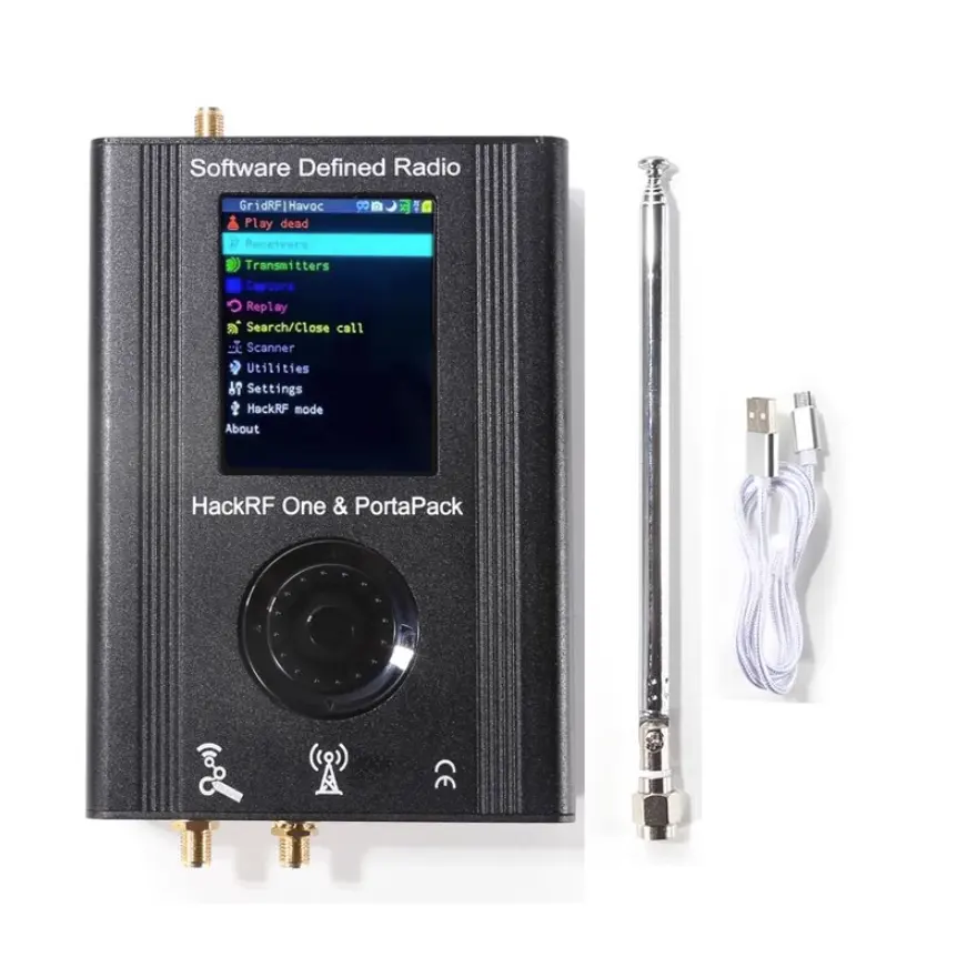 1MHz-6GHz rakit PortaPack H1 + HackRF One + 1 antena + kabel Data SDR Software Defined Radio