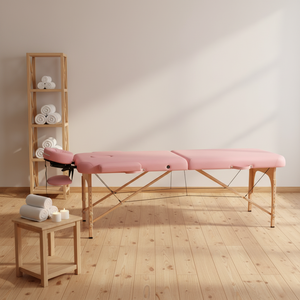Lit <span class=keywords><strong>de</strong></span> <span class=keywords><strong>massage</strong></span> pliable écologique - Cadre en hêtre Design moderne 10s Pliage Réglable en hauteur OEM ODM pour la beauté mobile / Salon - Product Image 6