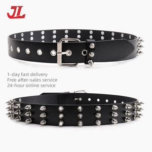 <span class=keywords><strong>Ceinture</strong></span> en cuir PU JULUN noire gothique à clous, <span class=keywords><strong>ceinture</strong></span> à rivets <span class=keywords><strong>argent</strong></span>és pour <span class=keywords><strong>femme</strong></span>, style punk, pour jeans - Product Image 4