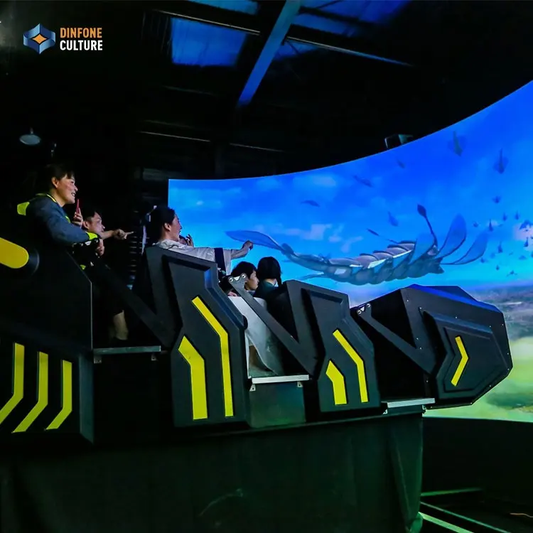 Hot Sale Virtual Reality Movie Theatre Multiplayer Metaverse 3D/7D/9D Theater Cinema Simulator Rail Track Cinema Flying Machine