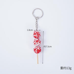 Mini porte-clés modèle Tanghulu de simulation, pendentif DIY alimentaire de simulation : tomates sur bâtonnets - Product Image 6