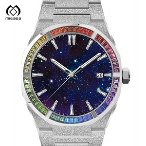 Orologio da Uomo con Logo Personalizzato, 42MM, Acciaio Inossidabile Sabbiato, Movimento Giapponese, Quadrante Effetto Polvere di Stelle - Product Image 2