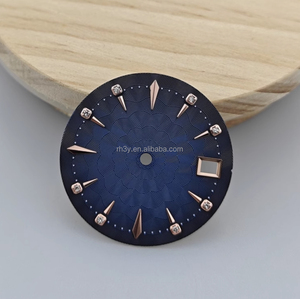Unbranded Light Weight 29mm Wave <strong>Pattern</strong> Metal Watch Dial Replacement Part for Cocktail <strong>Design</strong> Watch Modification - Product Image 5