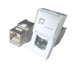 Placa de pared tipo francés con conector Keystone CAT7/<span class=keywords><strong>CAT6A</strong></span>/CAT6 FTP y conector de red hembra RJ45 sin herramientas CAT7/<span class=keywords><strong>CAT6A</strong></span>/CAT6 - Product Image 4