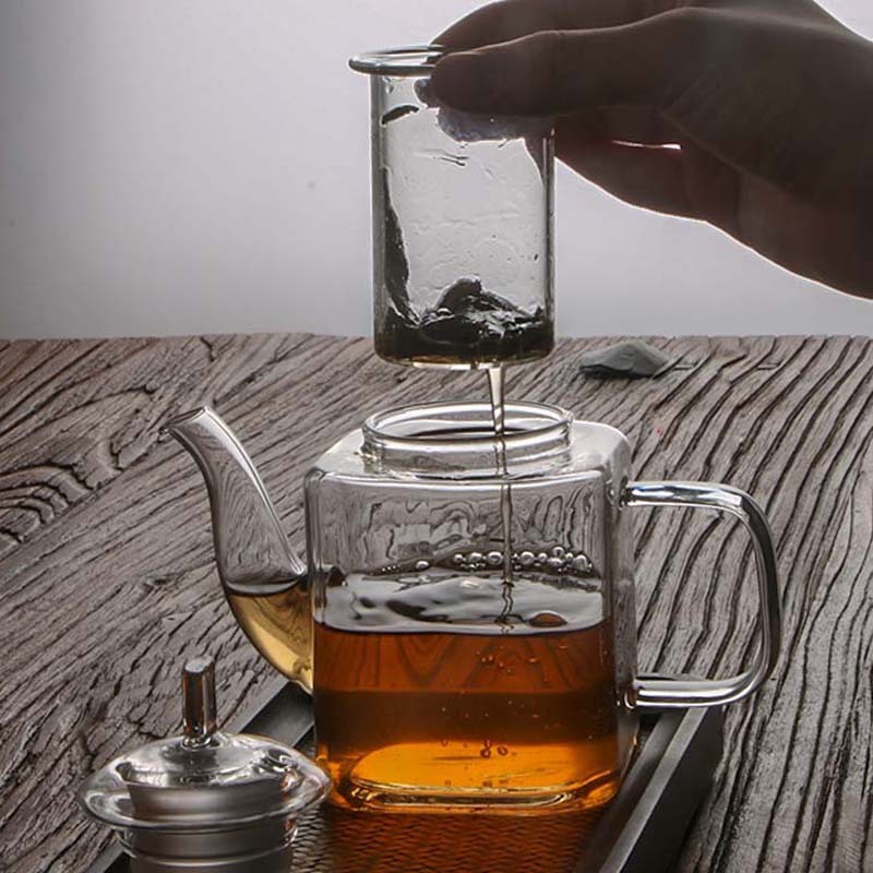 Théière En Verre Borosilicate Avec Infuseur – Résistante à La Chaleur – Design épuré – Panier Inox – Parfaite Pour Thés En Vrac