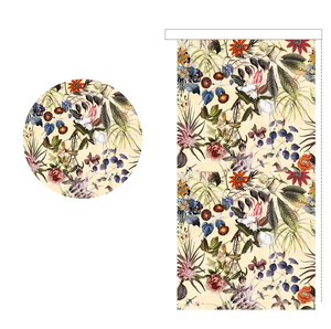 Stores enrouleurs en tissu botanique occultants à motifs floraux personnalisés pour porte, traitements de fenêtres sur mesure, panneaux imprimés, stores enrouleurs - Product Image 1