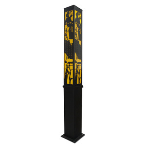 Lampadaire solaire LED d'extérieur avec base métallique, abat-jour en verre, lumière blanc chaud 2700K, IP66, détecteur de mouvement, montage encastré, garantie 10 ans - Product Image 3