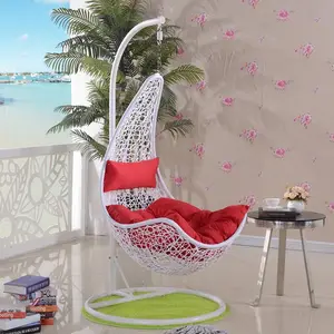 Wholesale Patio Furniture Hanging Swing Egg Indoor Folding Leisure Round Balcony Metal Garden Outdoor Rattan Swing Chairs