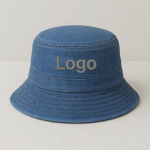 Chapeau Bob en Denim avec Broderie Personnalisée, Style Vintage Streetwear - Product Image 3