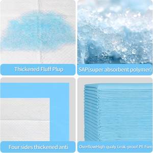 Custom Eco-Friendly Cotton Disposable Thick Dog Pee <b>Pad</b> High Absorbency Antibacterial Deodorant Features IP67 <b>Waterproof</b> for - Product Image 3
