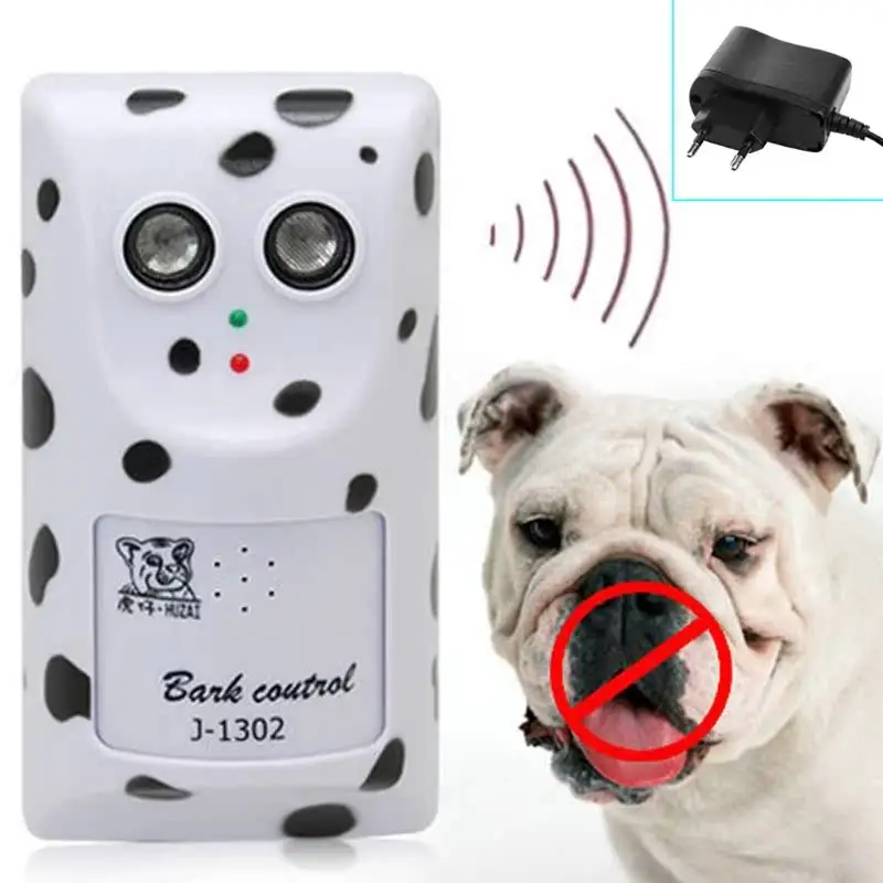 Rechargeable Voice Activated Ultrasonic Dog Bark Deterrent For Security Dogs Collar Anti Bark Device With Multiple Plugs
