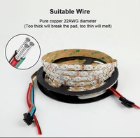 Cinta de Píxeles LED Programable WS2815 en Zigzag Forma de S para Letreros de 12V, Tira de Luz LED RGBIC de 8MM en Forma de S de 12V para Señalización Comercial
