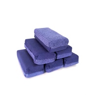 Applicateur de cire en daim violet JoyDetail avec revêtement céramique en microfibre barrière, motif rectangulaire, éponge de cire micro