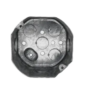 UL Listed Four inch Outlet 2-1/8"Deep octagonal Steel galvanized electrical metal junction box