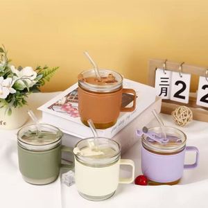 Offre Spéciale – Tasse en Verre Premium de 350 ml au Design Moderne avec Couvercle et Paille pour Activités de Plein Air - Product Image 5