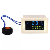 Meter Tegangan AC Digital 100A 80~500V Voltmeter Ammeter Pengukur Arus Ampere Volt Meter Monitor Panel LCD