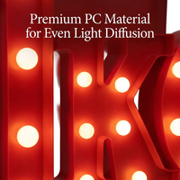 Lettres lumineuses LED YTSF-G13 en polycarbonate, alimentation CC, fixation murale pour devantures de magasins et ambiance festive