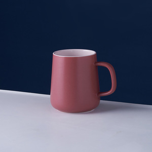 Mug en céramique nordique avec couvercle et cuillère, ensemble de deux pièces, couleur unie, tasse à café pour cadeaux, origine Chaozhou - Product Image 3