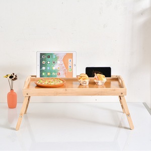 Wooden Folding Tray <b>Table</b> 55x35x23.5cm Portable Bed Desk For Home <b>Office</b> Study Use - Product Image 1