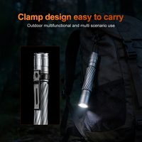 Lampe torche tactique KUAYI en alliage d'aluminium, LED haute luminosité, mini, portable, étanche, pour le camping, avec clip de fixation sur le chapeau