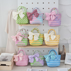 Nouveau <span class=keywords><strong>Sac</strong></span> <span class=keywords><strong>de</strong></span> <span class=keywords><strong>Plage</strong></span> Tressé Coloré Tendance, <span class=keywords><strong>Sac</strong></span> à Main Portable, <span class=keywords><strong>Petit</strong></span> Panier <span class=keywords><strong>de</strong></span> Légumes, <span class=keywords><strong>Sac</strong></span> Fourre-tout pour Cadeau <span class=keywords><strong>de</strong></span> Mariage - Product Image 1