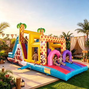 Juegos Inflables Interactivos Personalizados con Temática <span class=keywords><strong>de</strong></span> Animales <span class=keywords><strong>de</strong></span> Safari, Obstáculos Inflables para Niños, para Eventos al Aire Libre - Product Image 1