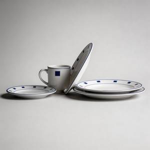 Services de table en porcelaine fine Harvit, design moderne, bordure de différentes formes, <span class=keywords><strong>vaisselle</strong></span> en céramique décorée pour - Product Image 1