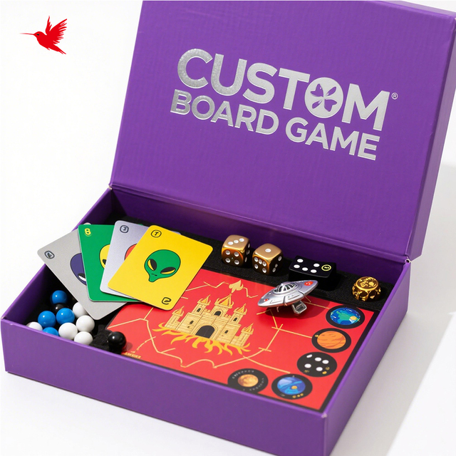 Custom Educational Portable Board Game with Paper Cards and Cardboard Box for Adult Board Game