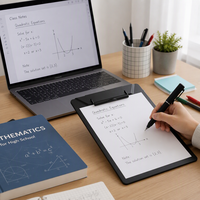 Tablet Tulis Digital dengan Pena, Pad Input Tulisan Tangan A4 untuk Windows, Mac, Linux