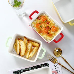 450ml 800mlセラミックスクエアベーキングトレイケーキ用ピザスープライス-エコフレンドリーなベーキングディッシュ & パン - Product Image 3