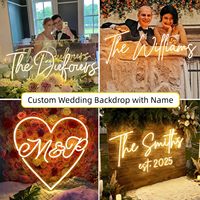 Letrero LED de Neón Personalizado para Boda, Luz Personalizada para Fondo de Recepción de Novios, Decoración para Aniversario, Compromiso o Fiesta