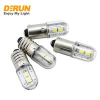 Lampe de signalisation T10 SMD3030 1W 100 lumens, couvercle en PC, 12V E10, voyant lumineux, 24V 36V 60V 120V 240V T10 E10 mini ampoule, LED-MINI-E10
