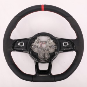Volante Deportivo Personalizado en Forma de D de Fibra de Carbono para Volkswagen <span class=keywords><strong>Golf</strong></span> 7 GTI <span class=keywords><strong>R</strong></span>-<span class=keywords><strong>Line</strong></span> - Product Image 2