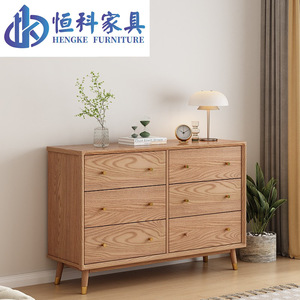 Hengke Furniture Nordic Ash Wood Five Drawer <b>Chest</b> Solid Wood <b>Storage</b> Cabinet Bedroom Living Room Simple Design - Product Image 2
