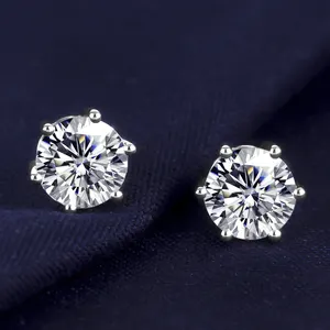 Messi Jewelry MS-283 cheap price China manufacturer jewelry woman gift 18k 14k white gold diamond stud earrings