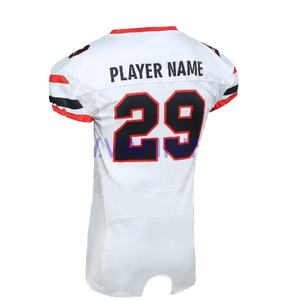 Venta al por mayor de camisetas de fútbol americano juvenil sublimación personalizada conjunto en blanco transpirable de talla grande característica - Product Image 1